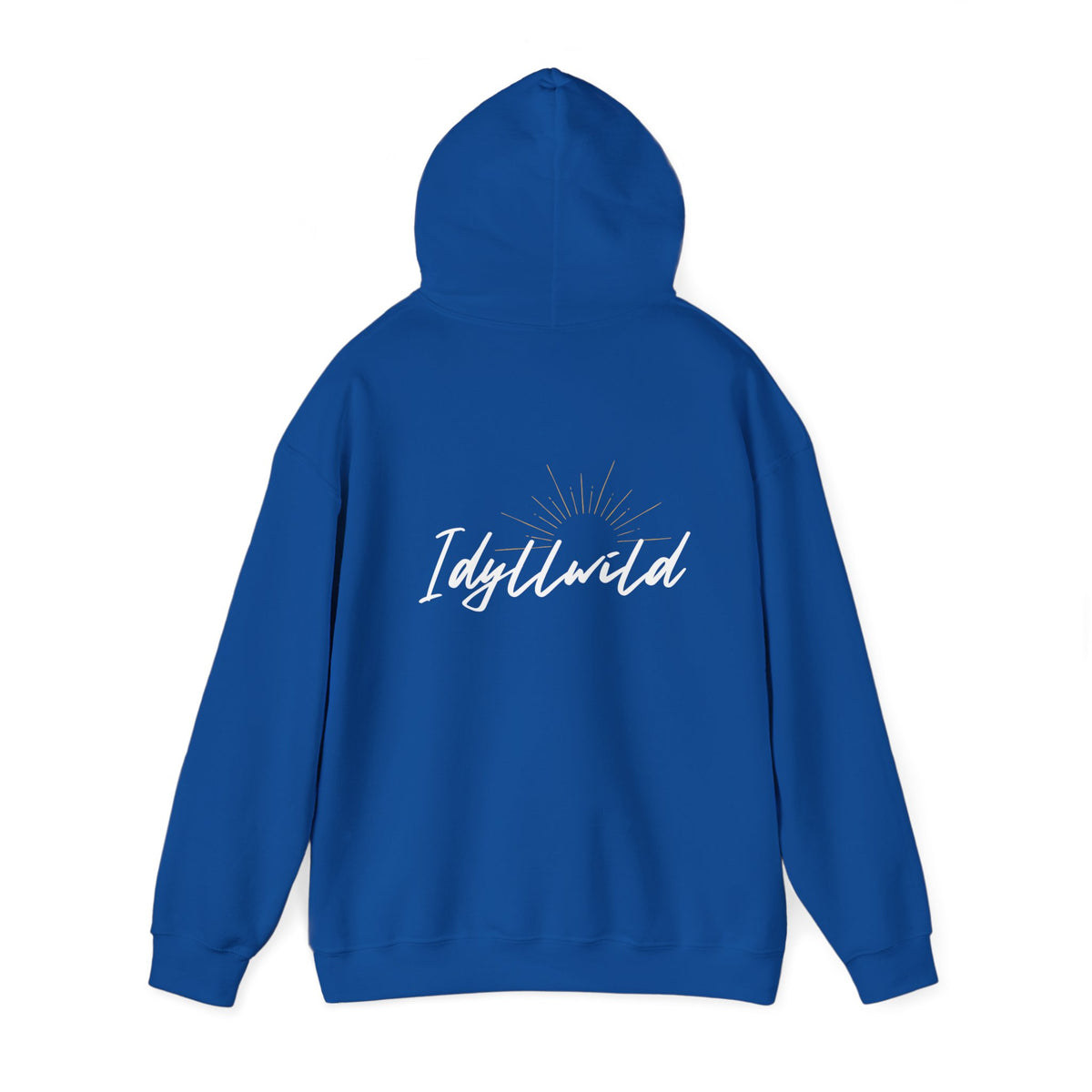 Idyllwild white script grey suburst Hoodie
