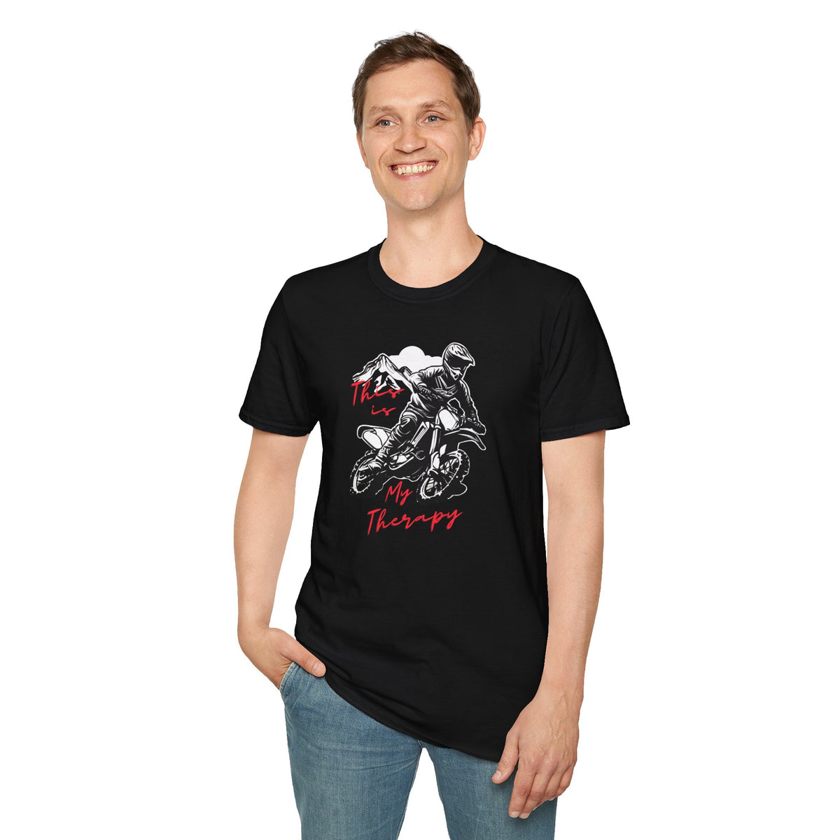Dirtbike "This is my therapy" Softstyle T-Shirt