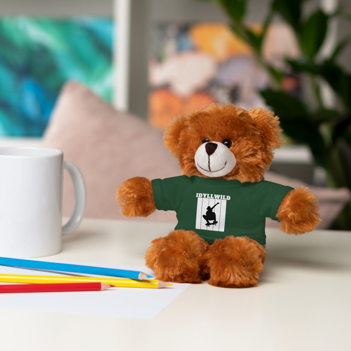Stuffed Animals with Tee Skateboard Idyllwild
