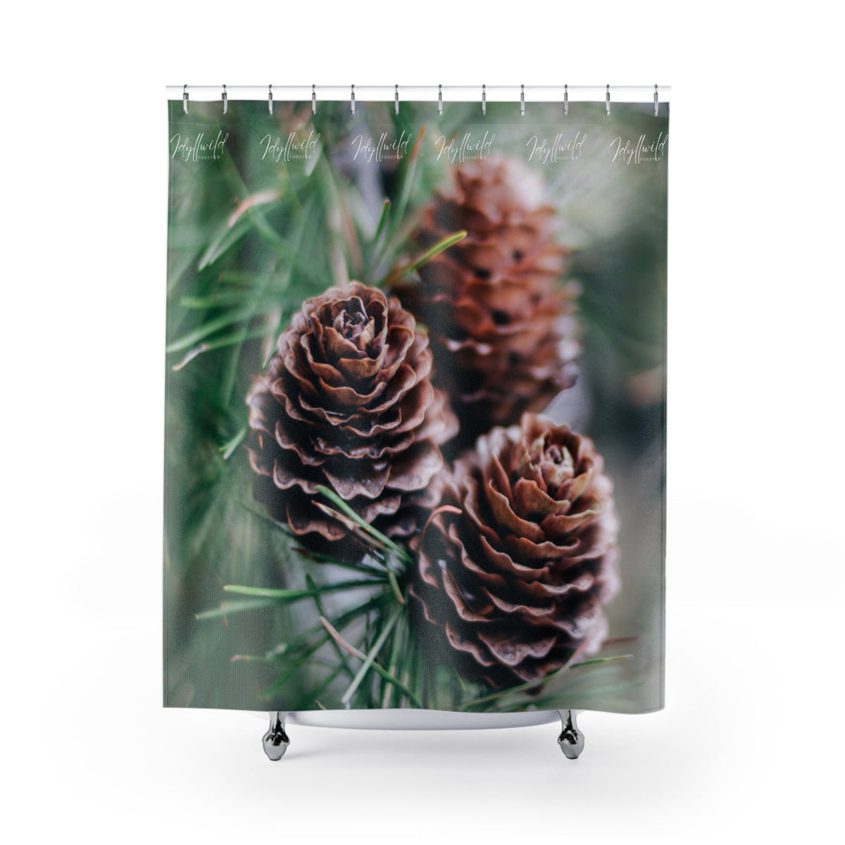 Idyllwild Pine Cone Shower Curtains