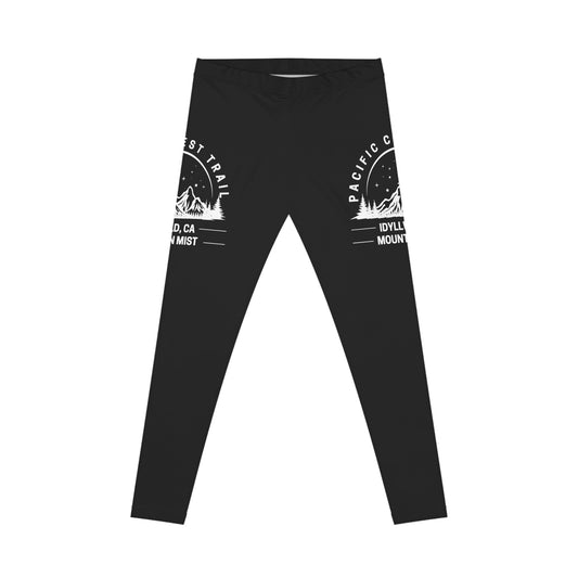 Women's Casual Leggings (AOP)PCT hIker Mist Black