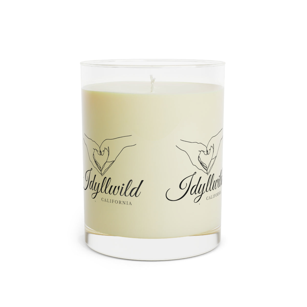 Scented Candle - Full Glass, 11oz Idyllwild Heart hands