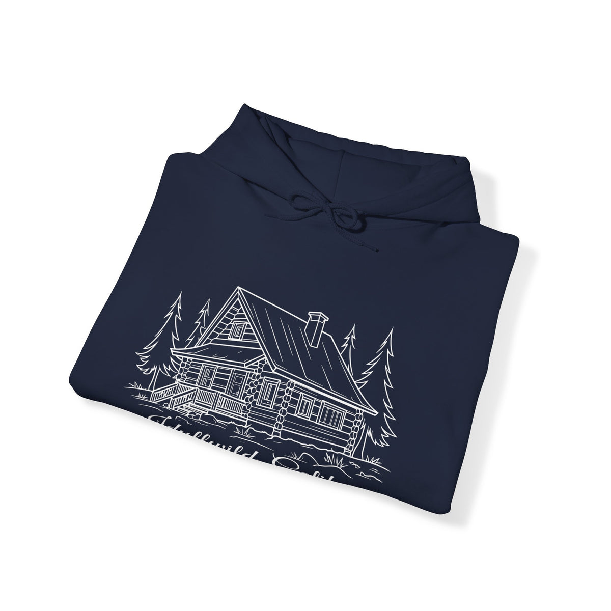 Unisex Heavy Blend™ Hooded Sweatshirt Idyllwild California Big Cabin Sketch