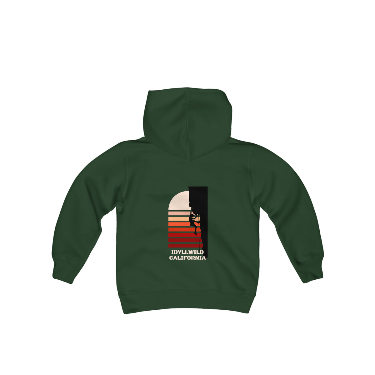 Youth Heavy Blend Hooded Sweatshirt Idyllwild Rock Climbing