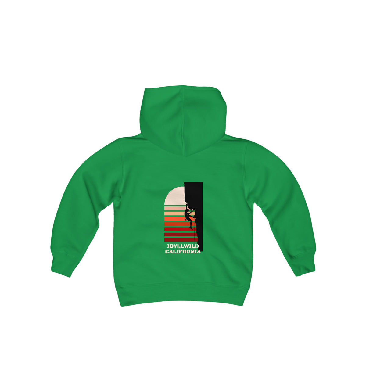 Youth Heavy Blend Hooded Sweatshirt Idyllwild Rock Climbing