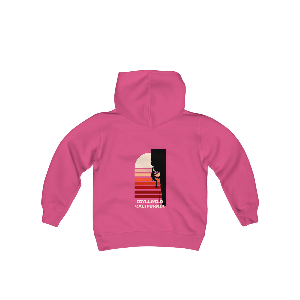 Youth Heavy Blend Hooded Sweatshirt Idyllwild Rock Climbing