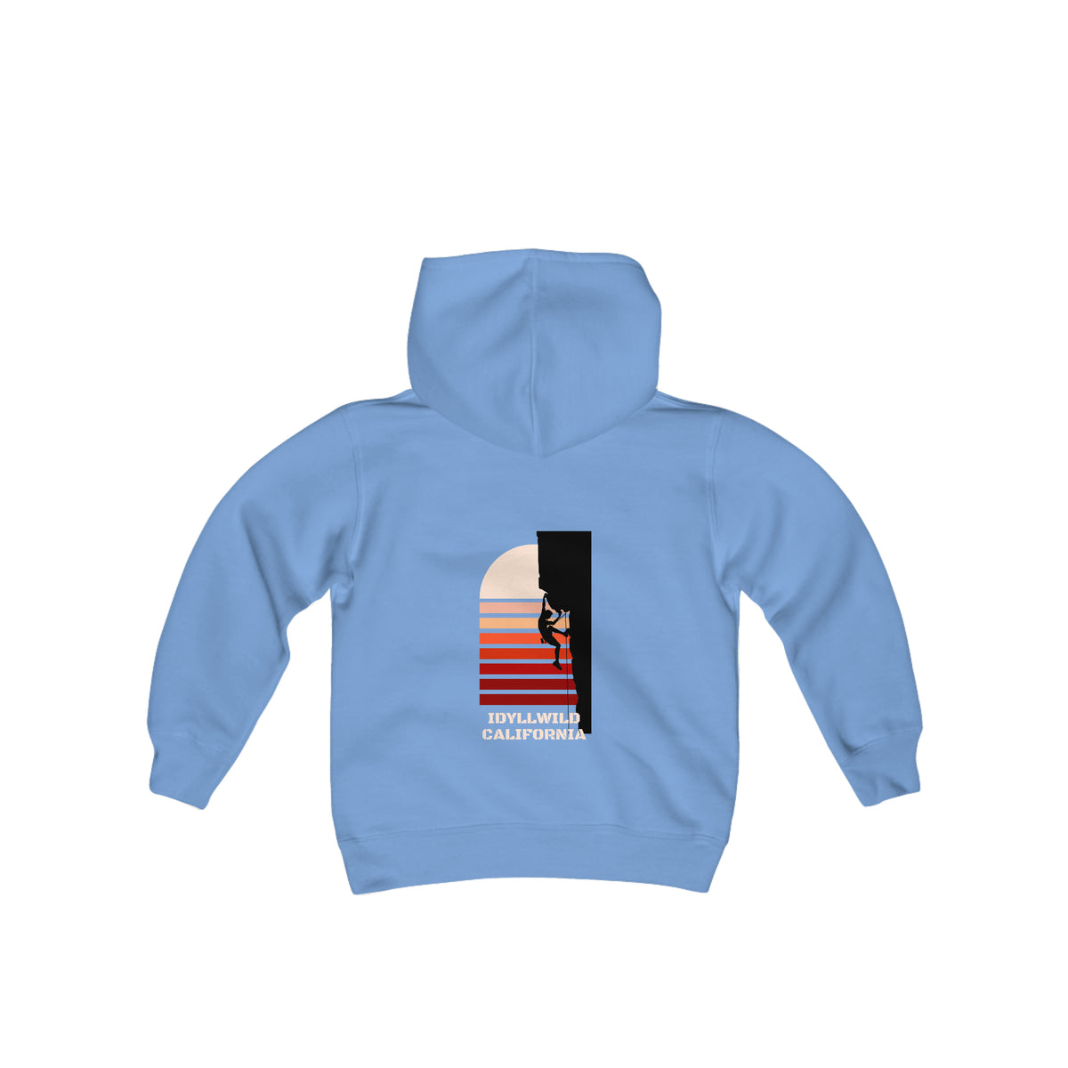 Youth Heavy Blend Hooded Sweatshirt Idyllwild Rock Climbing