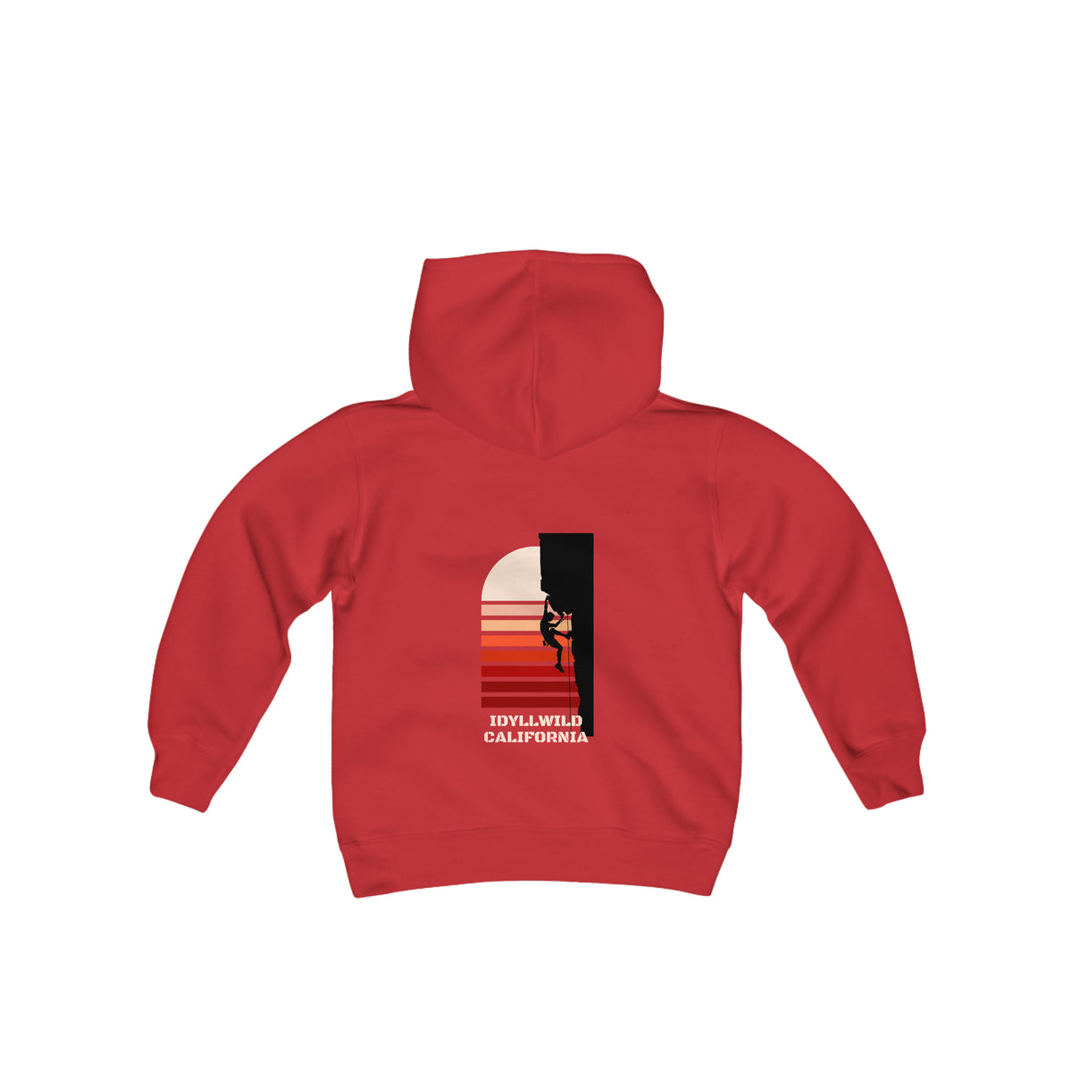 Youth Heavy Blend Hooded Sweatshirt Idyllwild Rock Climbing