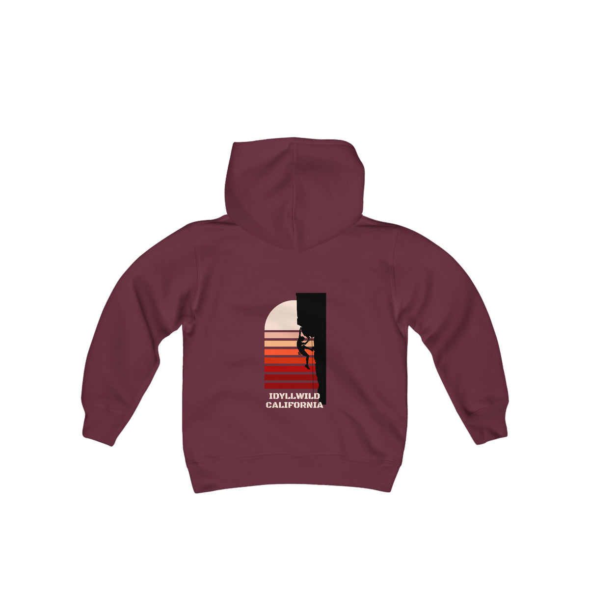 Youth Heavy Blend Hooded Sweatshirt Idyllwild Rock Climbing
