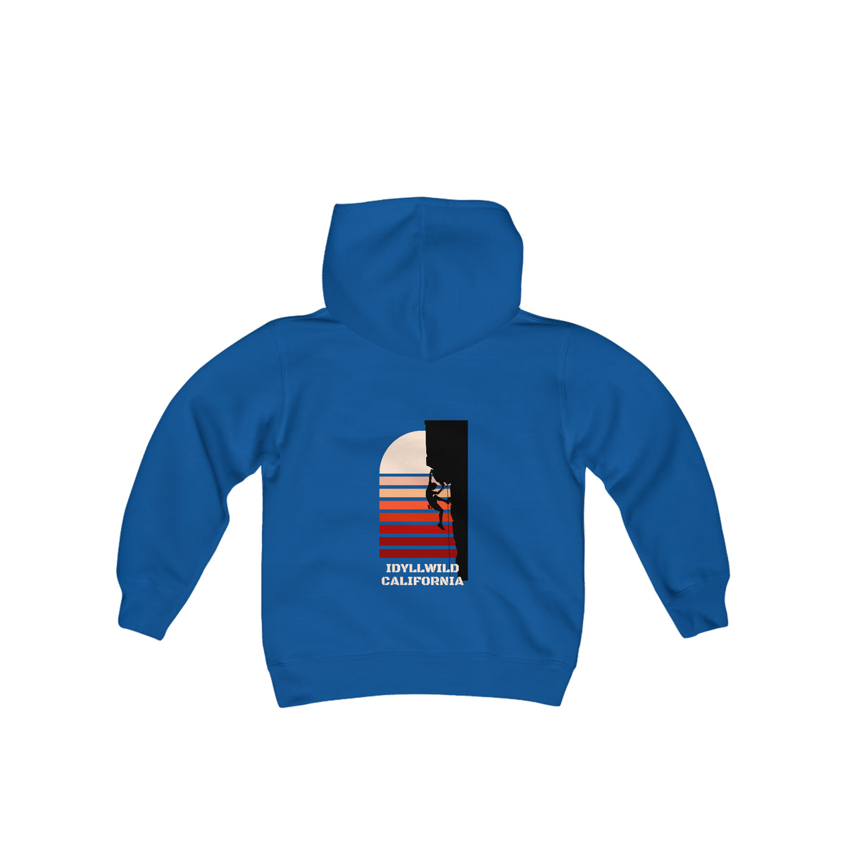 Youth Heavy Blend Hooded Sweatshirt Idyllwild Rock Climbing