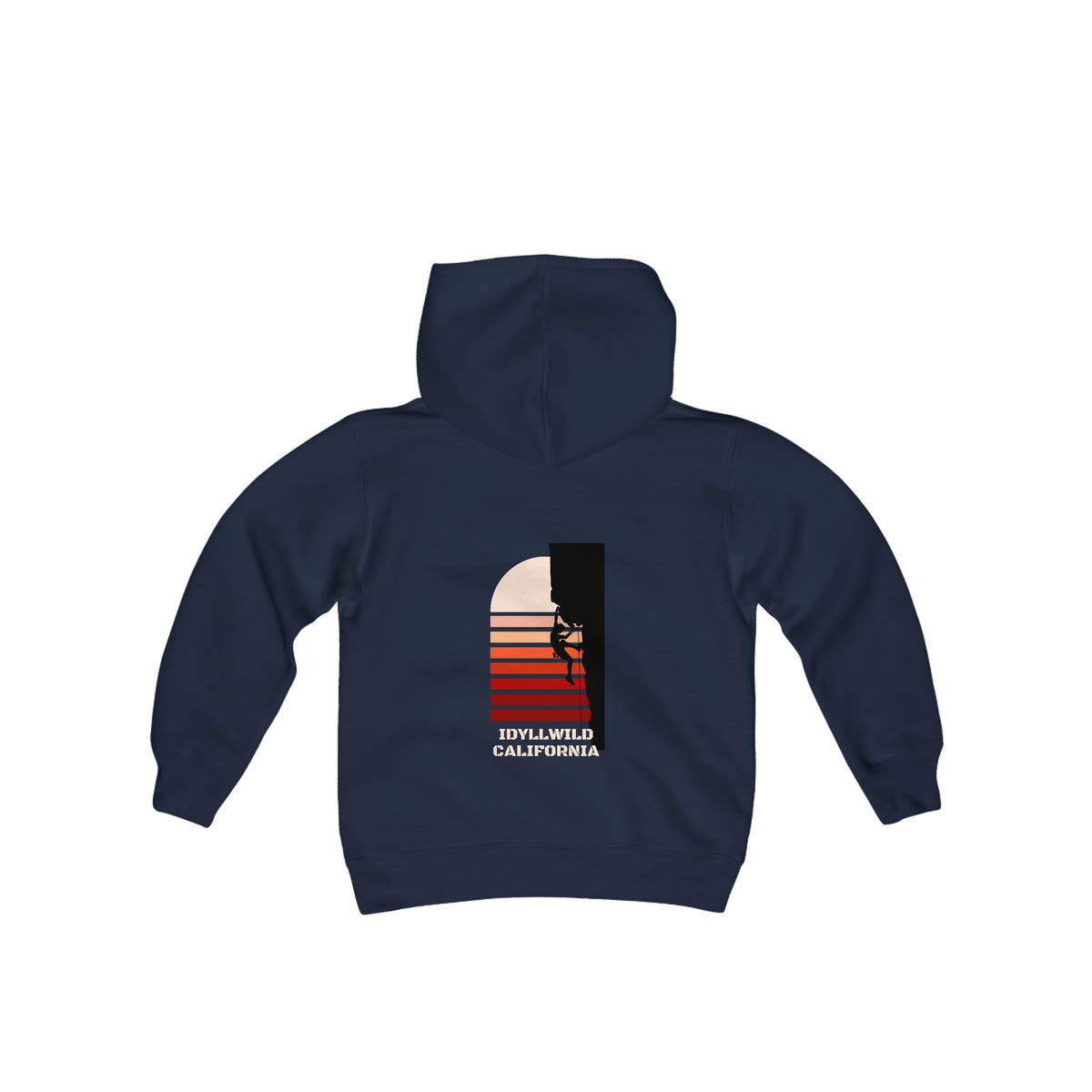 Youth Heavy Blend Hooded Sweatshirt Idyllwild Rock Climbing