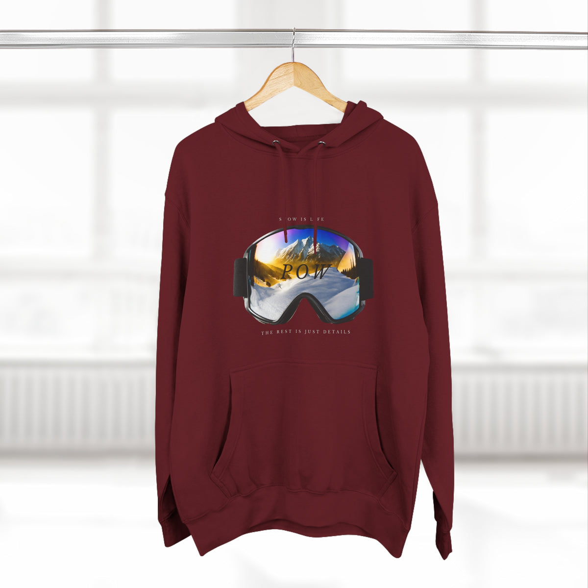 Snowboard  "POW" Hoodie