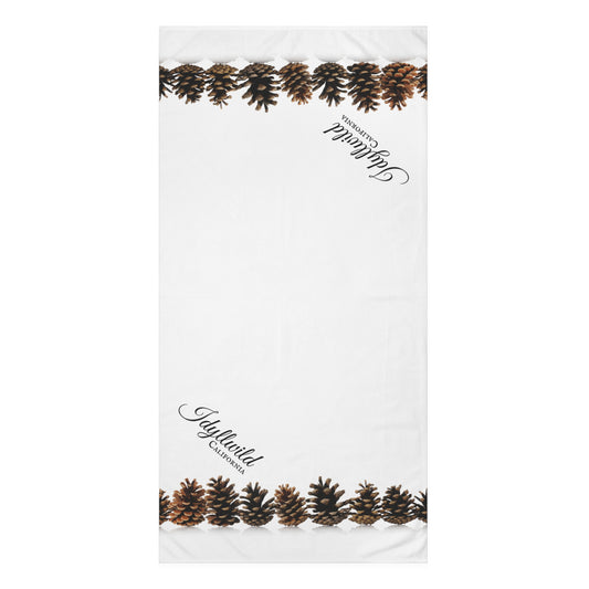 Idyllwild Row of Cones Mink-Cotton Towel