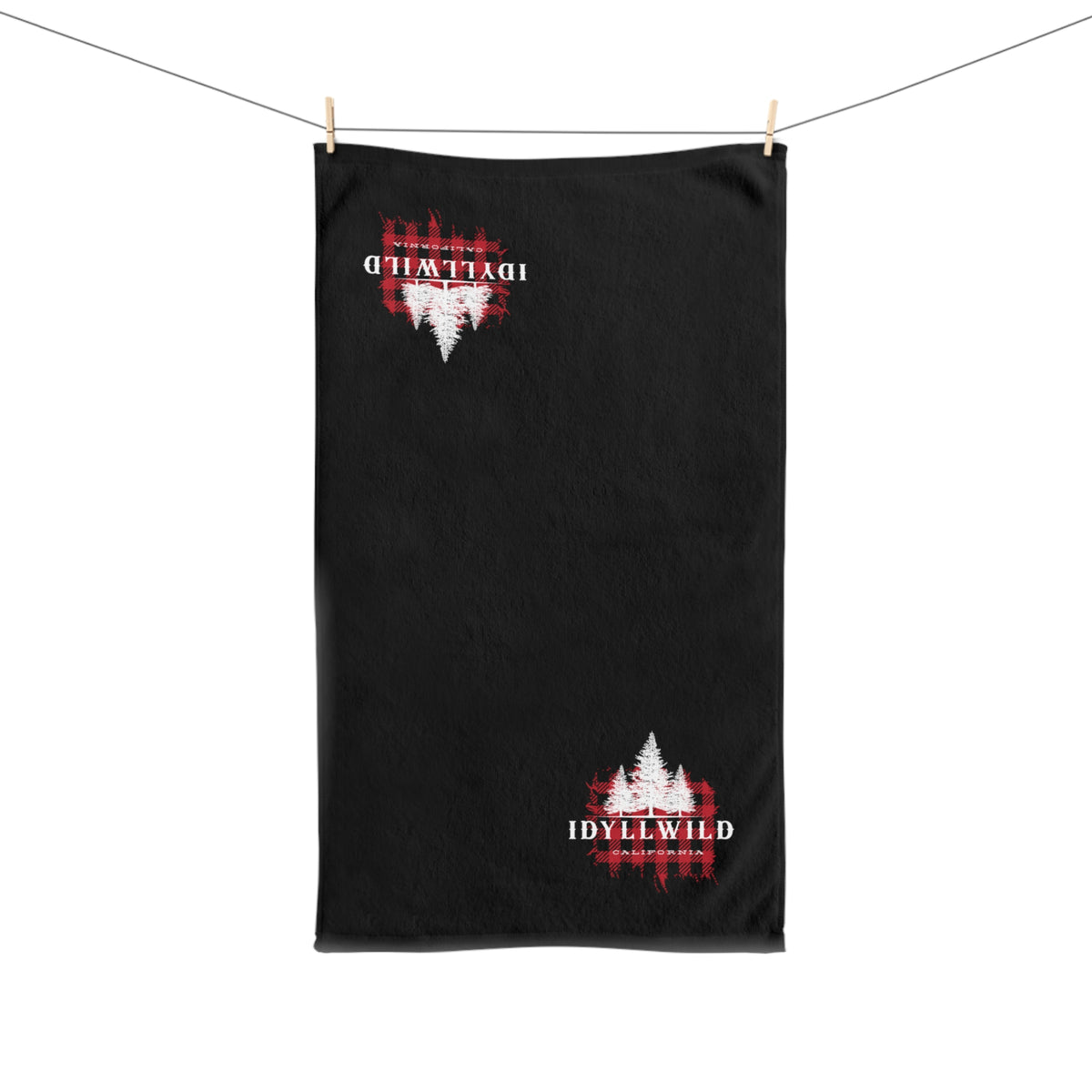 Idyllwild Red Buffalo Plaid White Pine Hand Towel