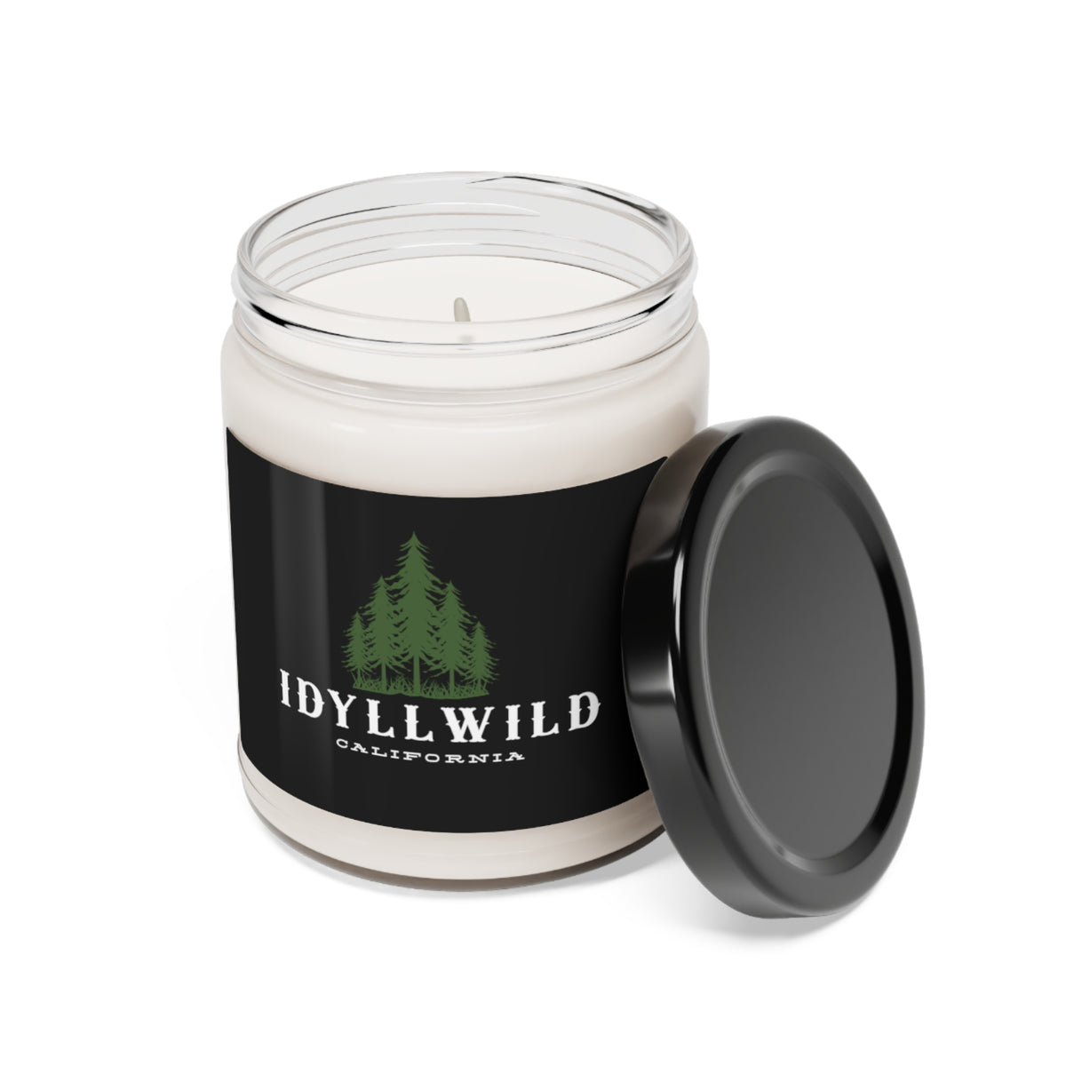 Scented Soy Candle, 9oz Idyllwild Green Pine Black Label