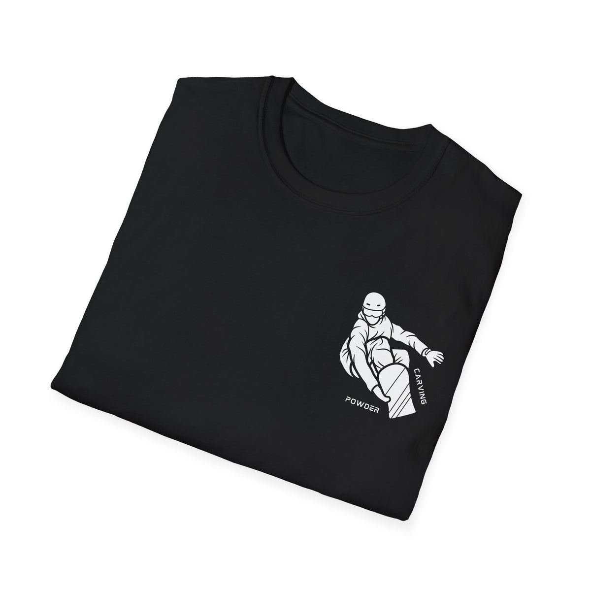 Snowboarding "Carving powder" Softstyle T-Shirt