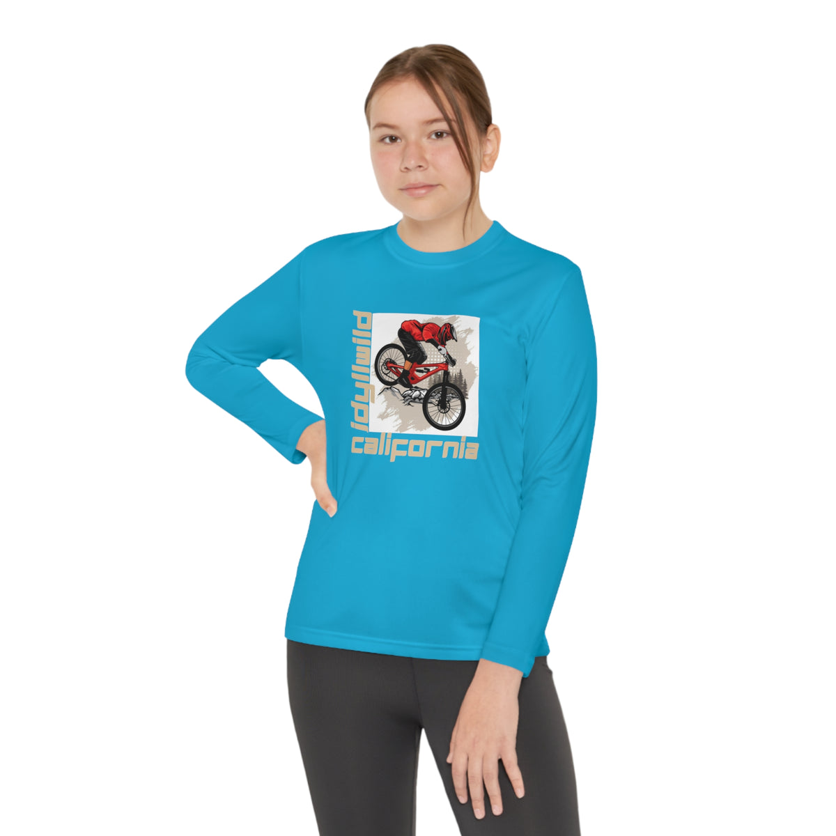 Idyllwild Mountain Biking Square II Youth Long Sleeve Competitor Tee