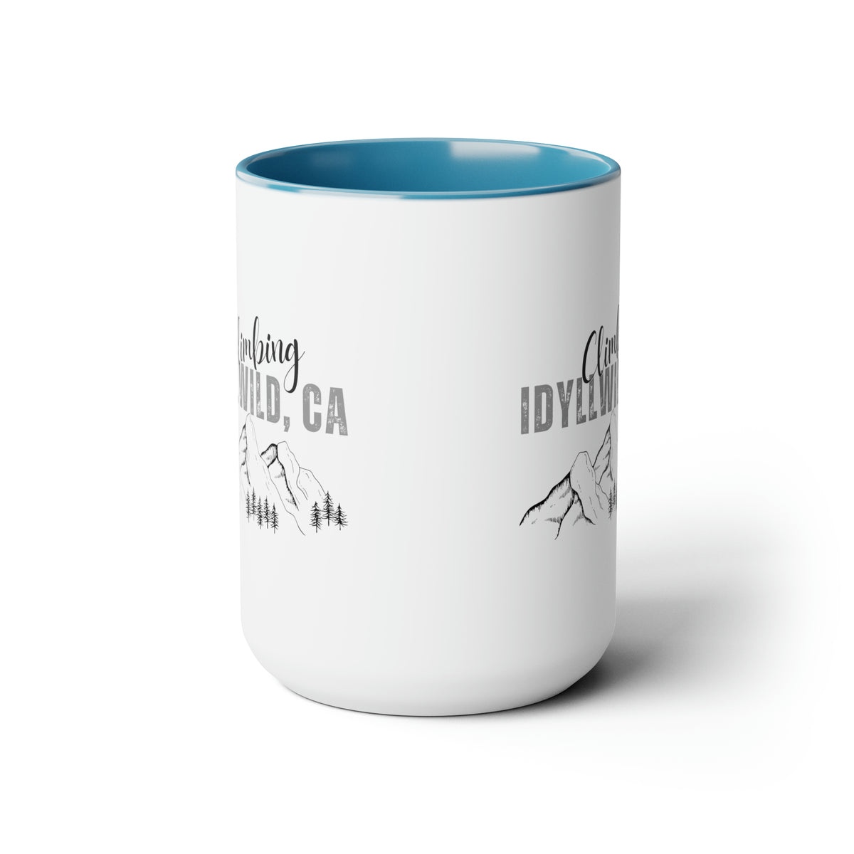 Two-Tone Coffee Mugs, 15oz Climbing Idyllwild