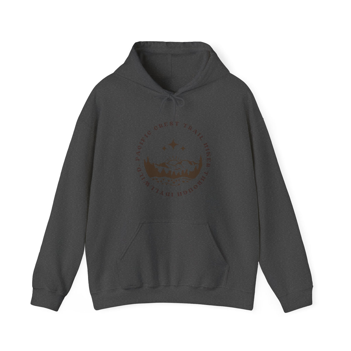 Pacific Trail Hiker through Idyllwild BrownText Hoodie