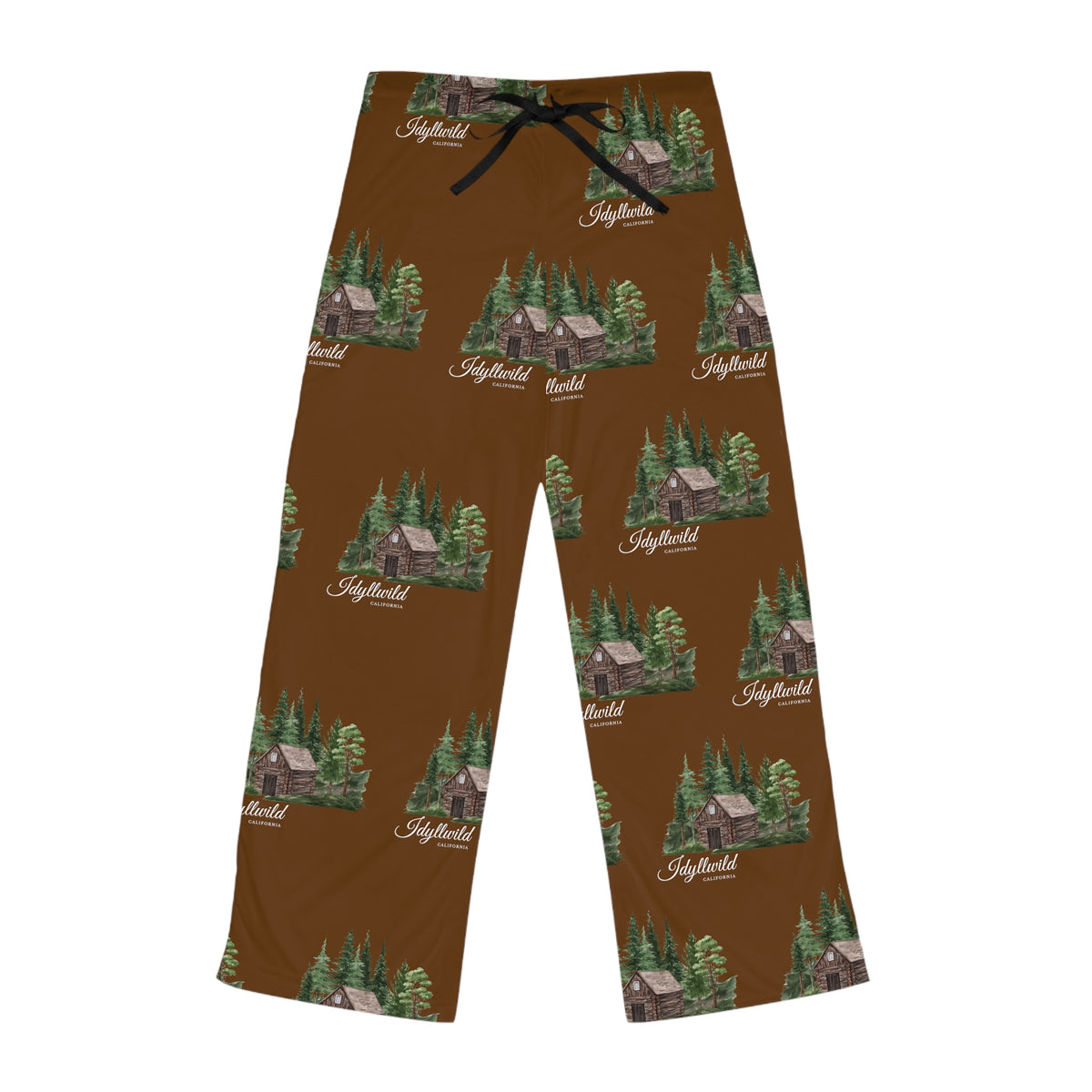 Women's Pajama Pants (AOP) Idyllwild Cabin