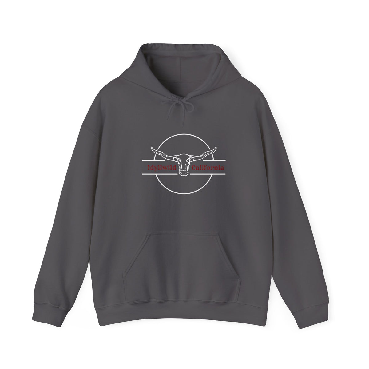 Unisex Heavy Blend™ Hooded Sweatshirt Bullhead RedWhite