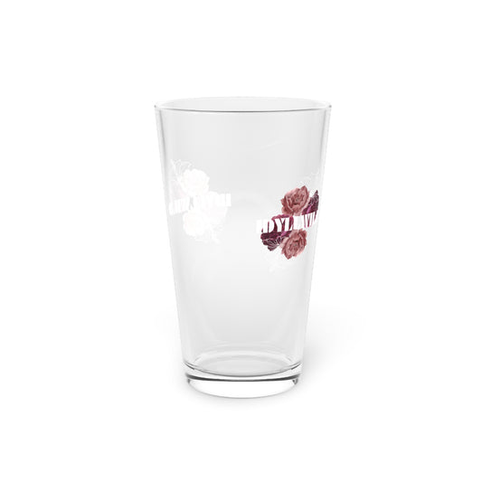 Pint Glass, 16oz Idyllwild Rose