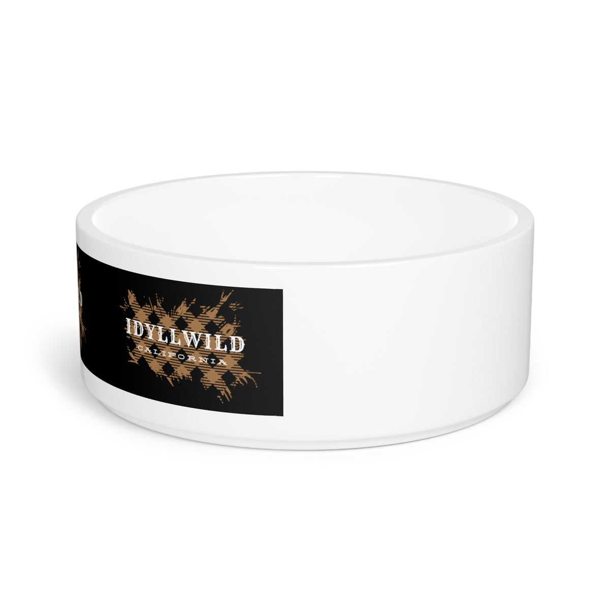 Pet Bowl Idyllwild Tan Plaid Black Label