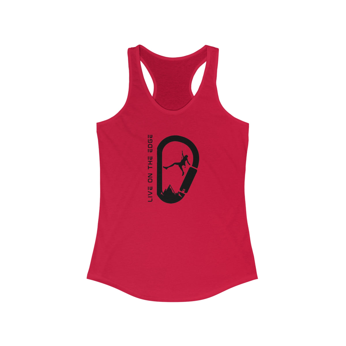 Womens Rock Climbing "Live on the Edge"  Tank Top