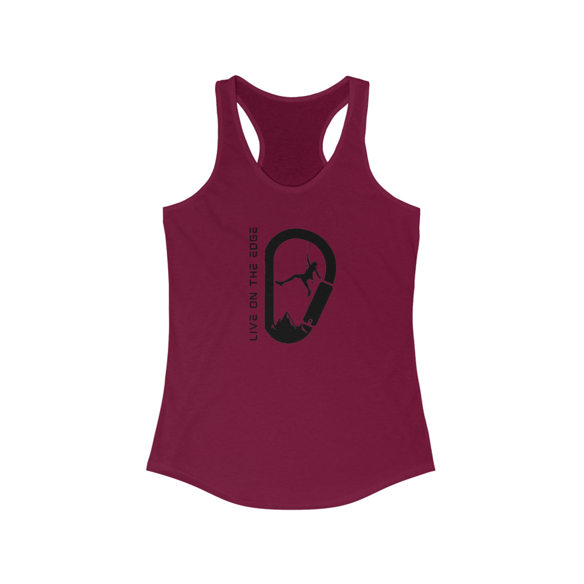 Womens Rock Climbing "Live on the Edge"  Tank Top