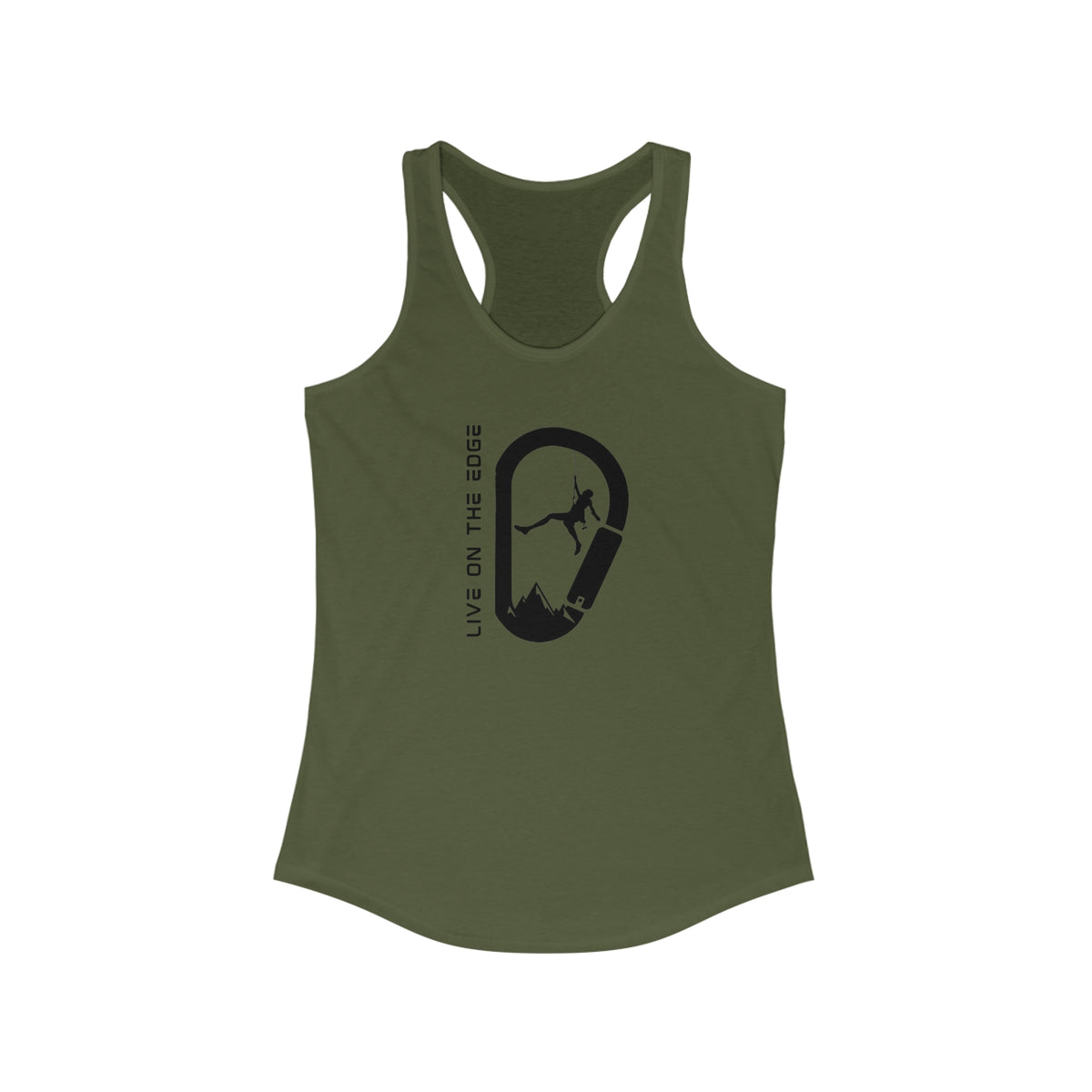 Womens Rock Climbing "Live on the Edge"  Tank Top
