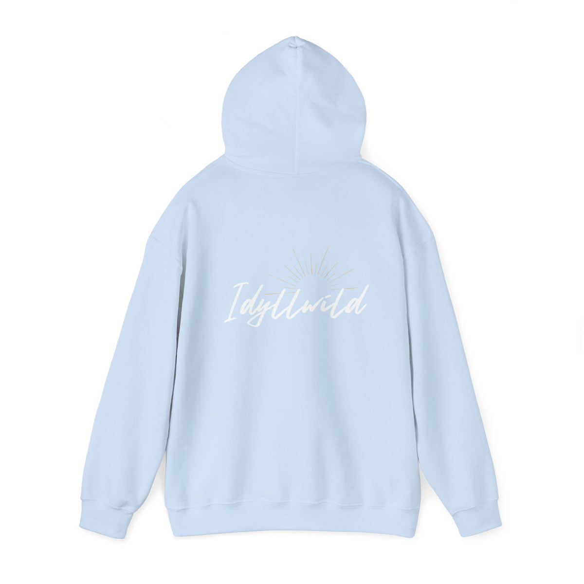 Idyllwild white script grey suburst Hoodie