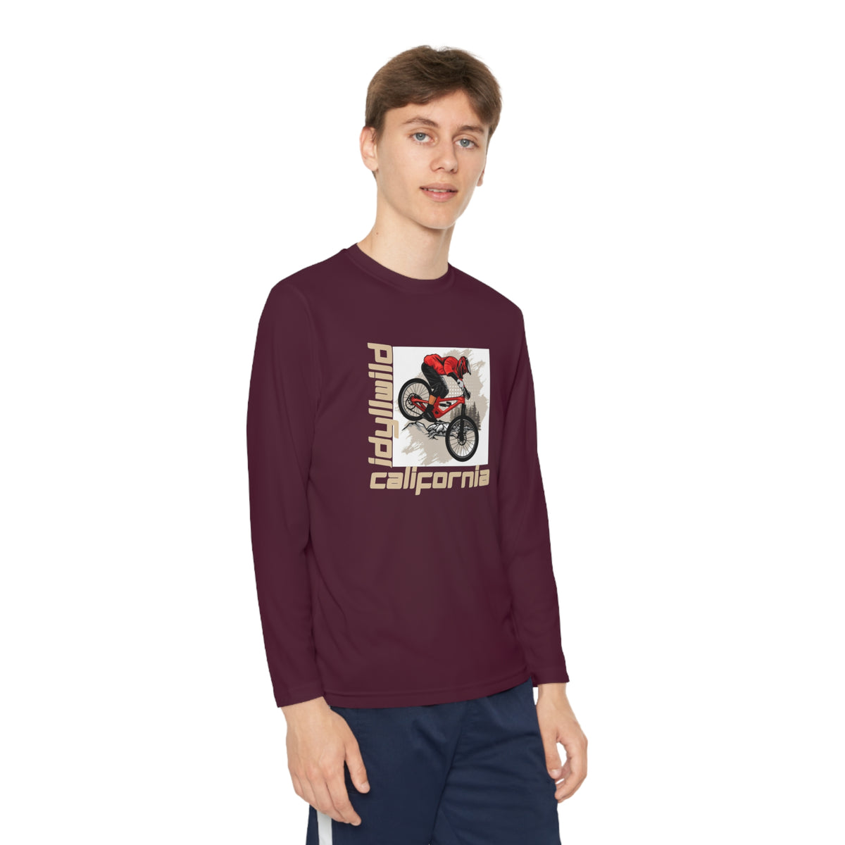 Idyllwild Mountain Biking Square II Youth Long Sleeve Competitor Tee