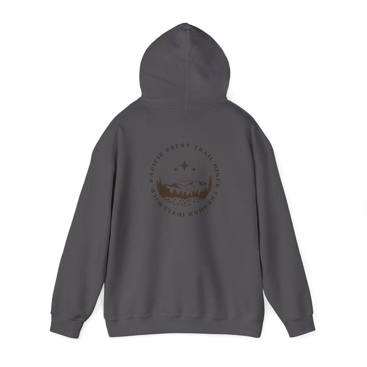 Pacific Trail Hiker through Idyllwild BrownText Hoodie