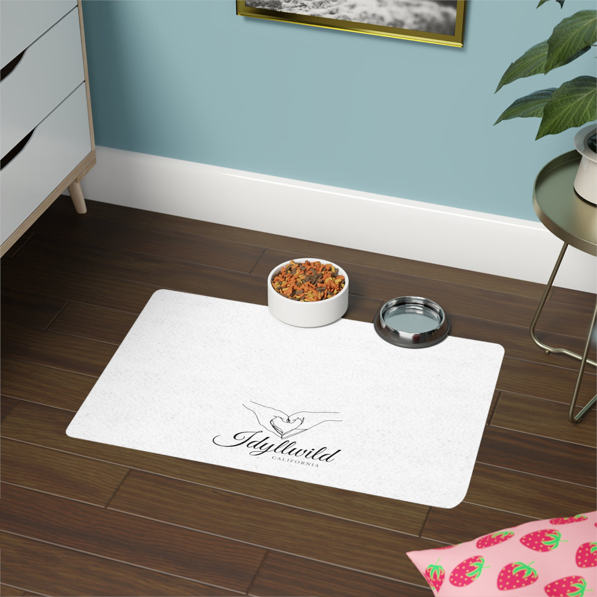 Pet Food Mat (12x18) Idyllwild Heart Hands