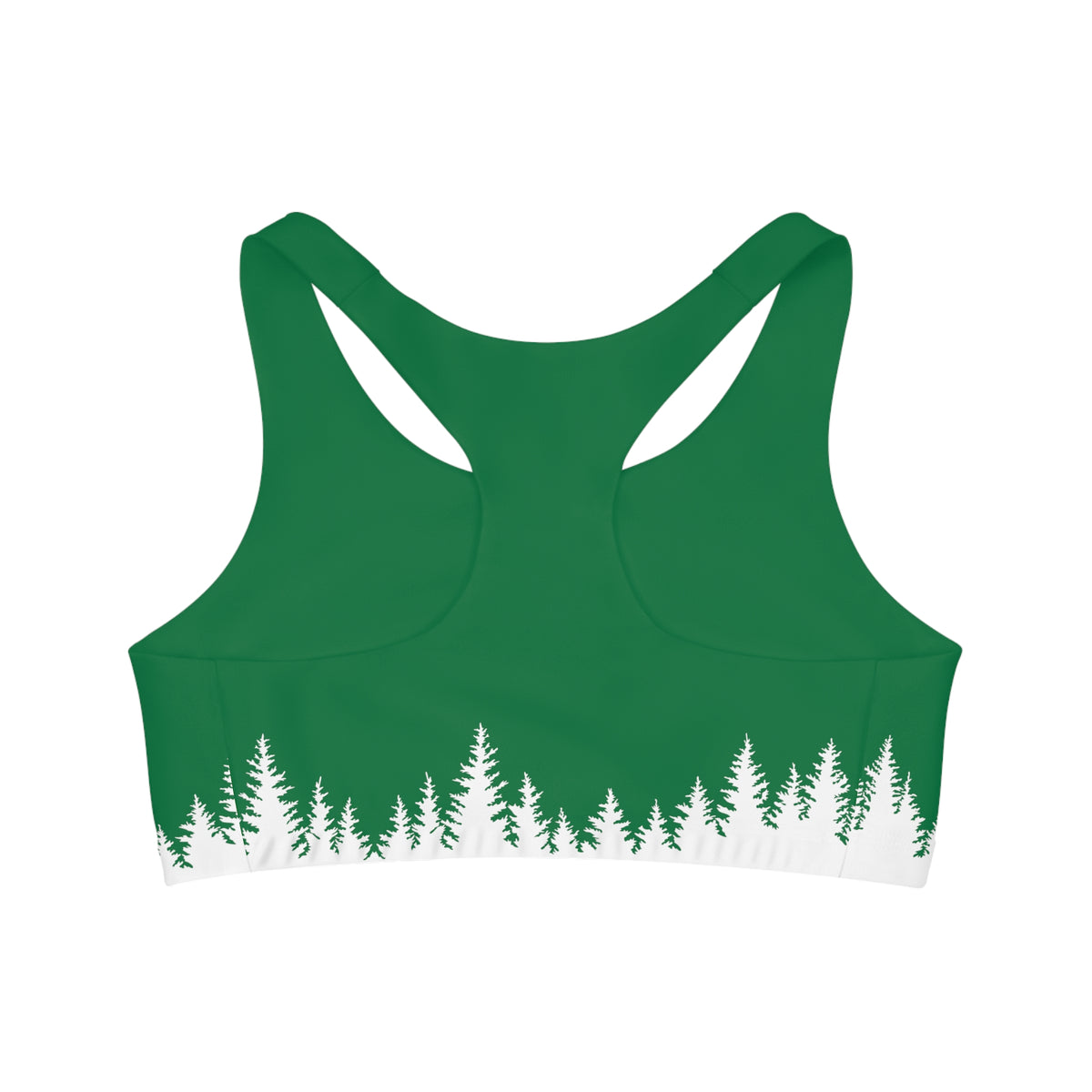 Pine Trim Green Sports Bra