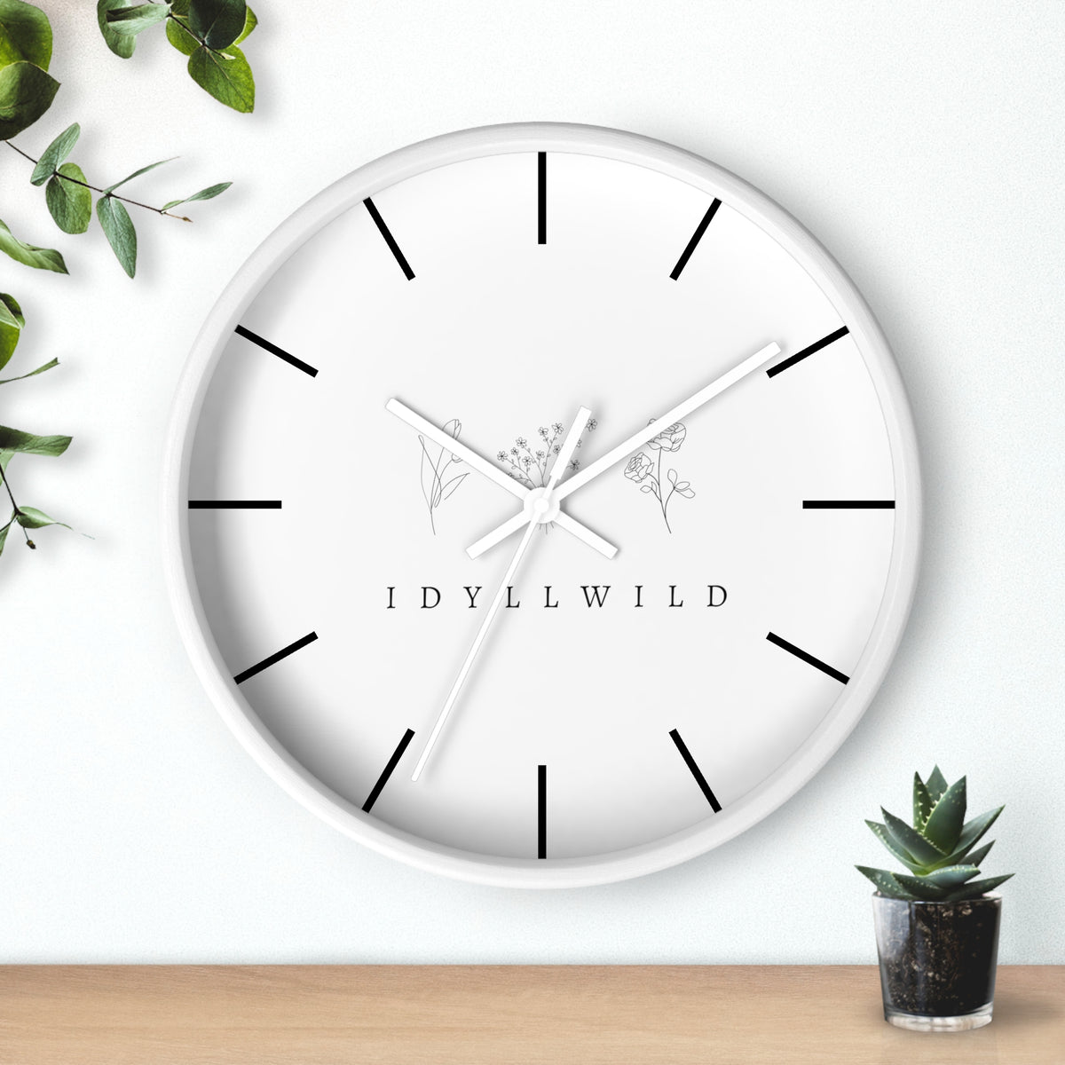 Wall Clock Idyllwild Boho Floral