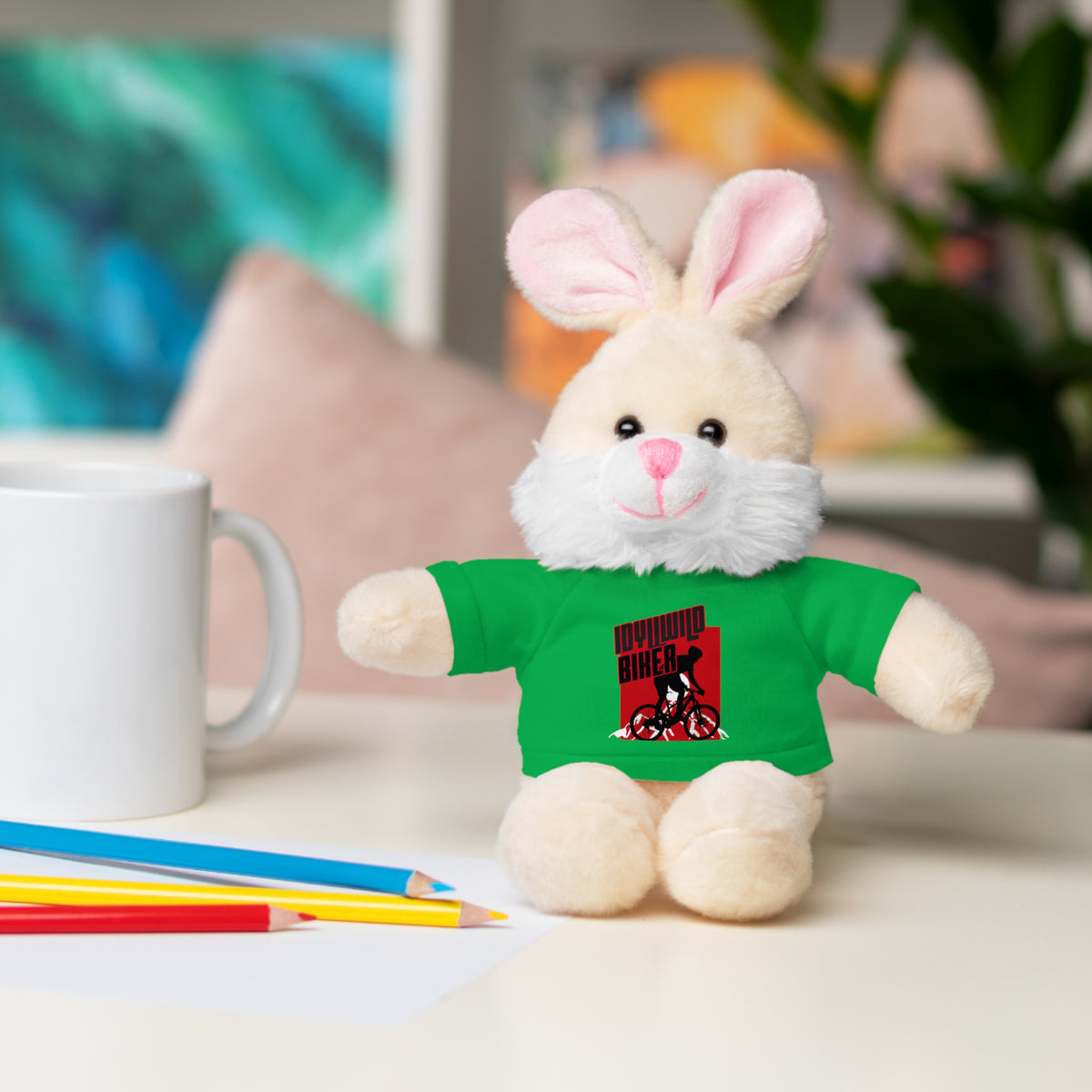 Stuffed Animals with Tee Idyllwild Mountain Biker