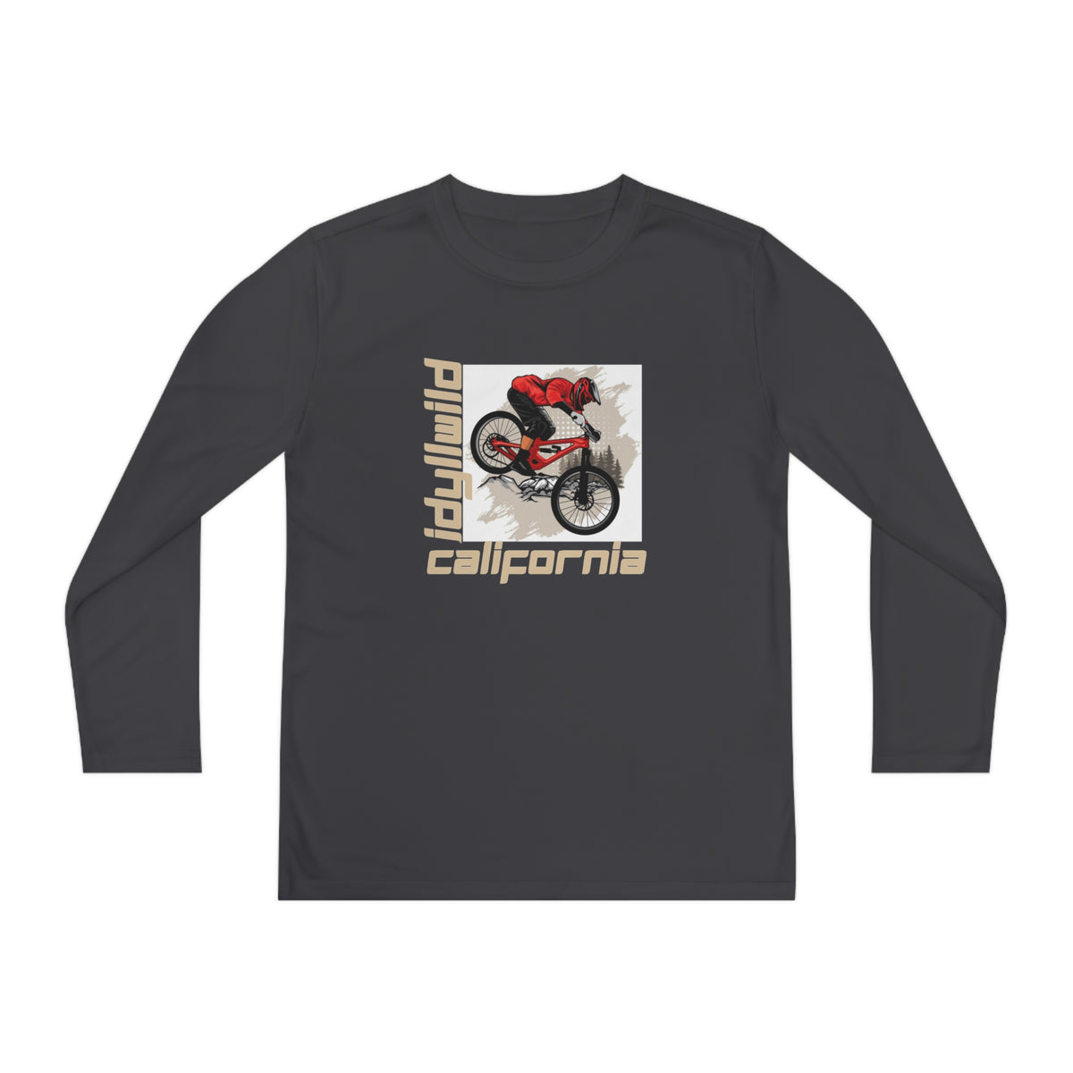 Idyllwild Mountain Biking Square II Youth Long Sleeve Competitor Tee