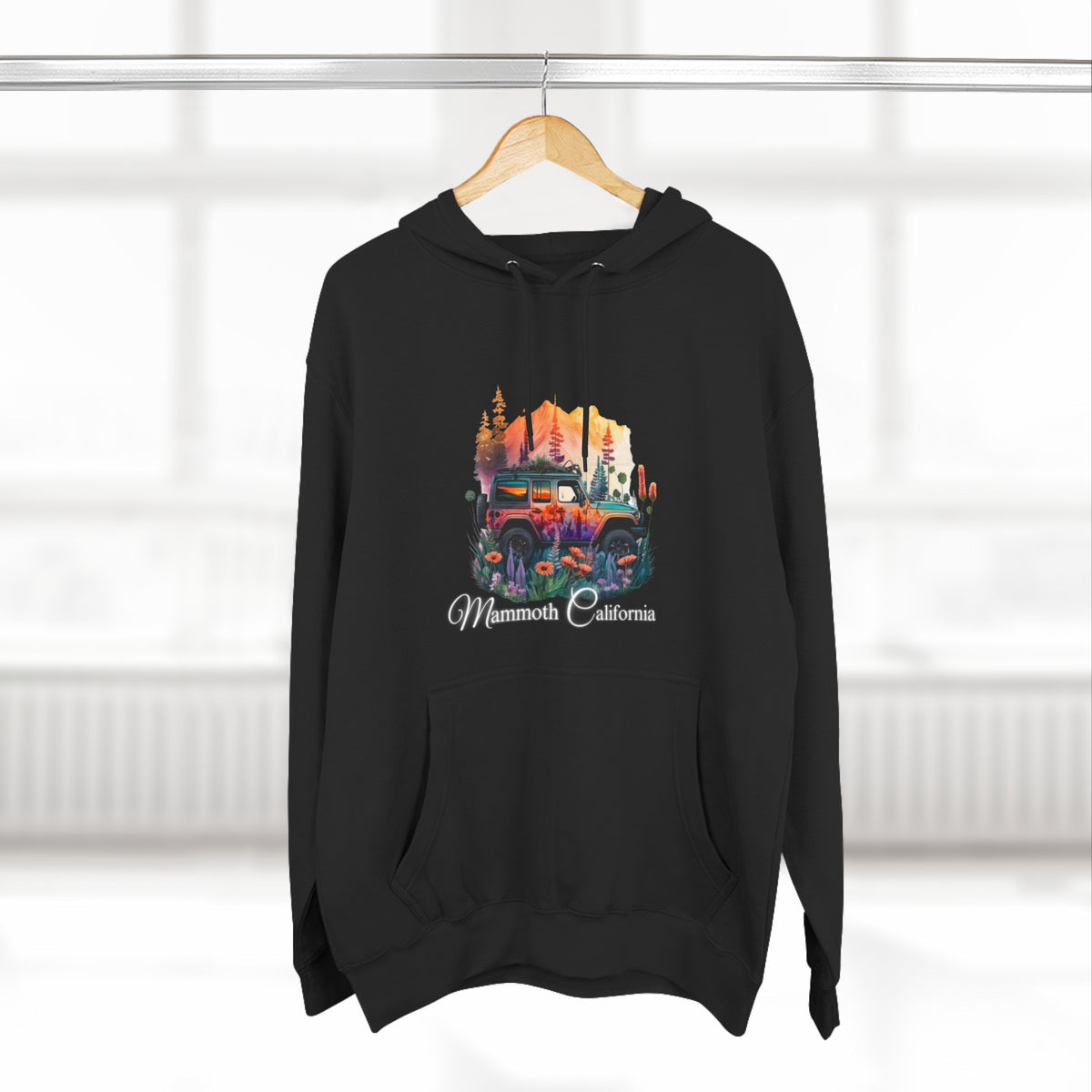 Mammoth California Jeep Floral Hoodie