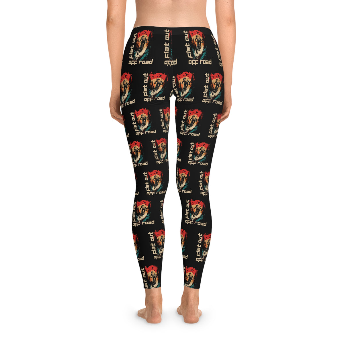 Mountain Biking "Off Road Flat Out" Stretchy Leggings