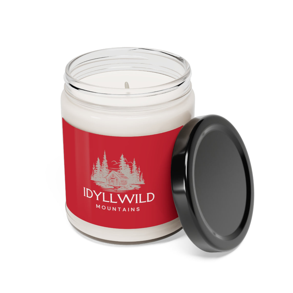 Scented Soy Candle, 9oz Wooded Cabin Red Label