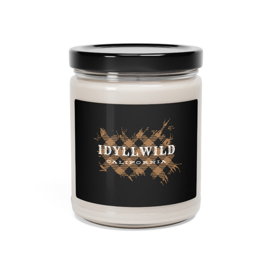 Scented Soy Candle, 9oz Idyllwild Tan Buffalo Plaid