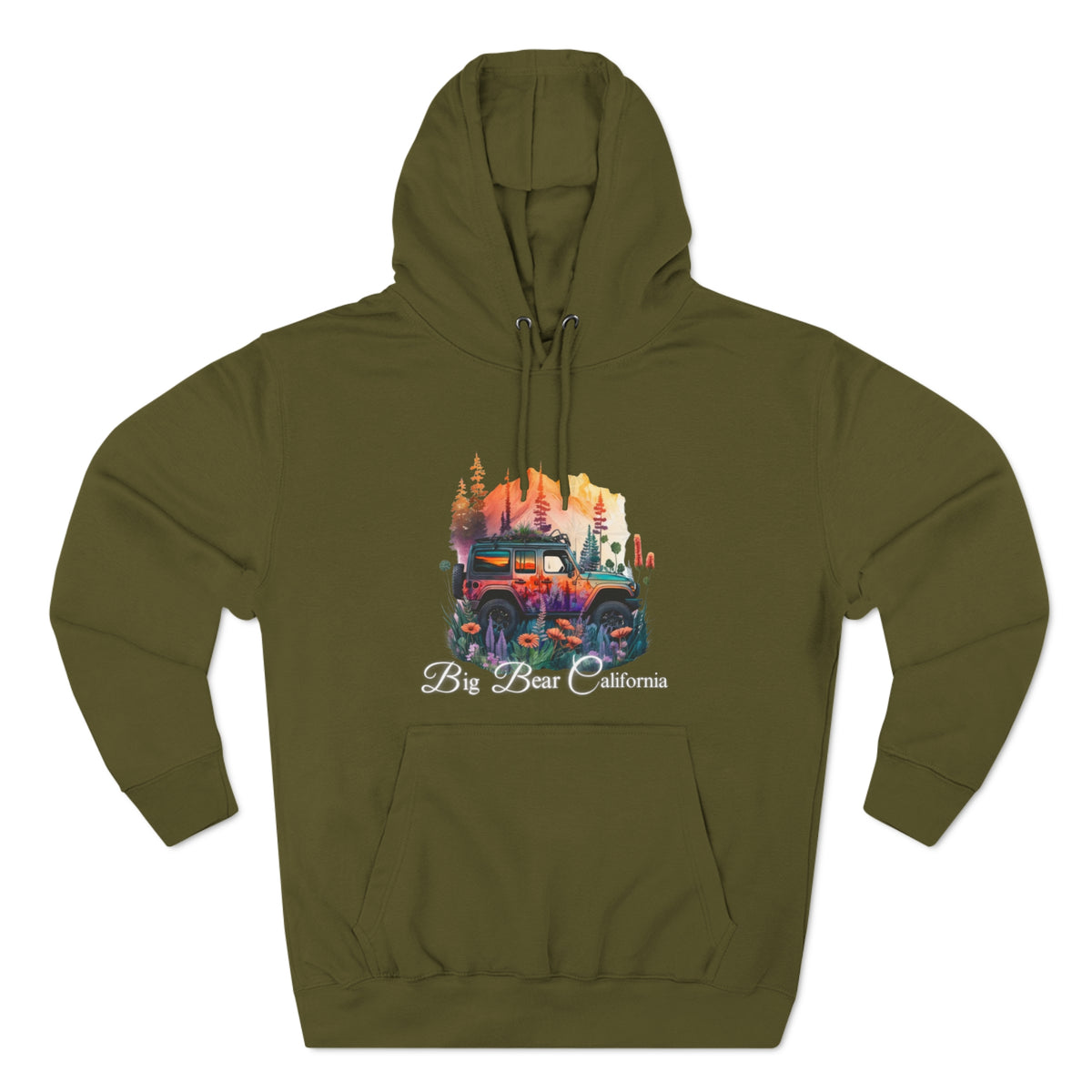 Big Bear Jeep Floral Hoodie