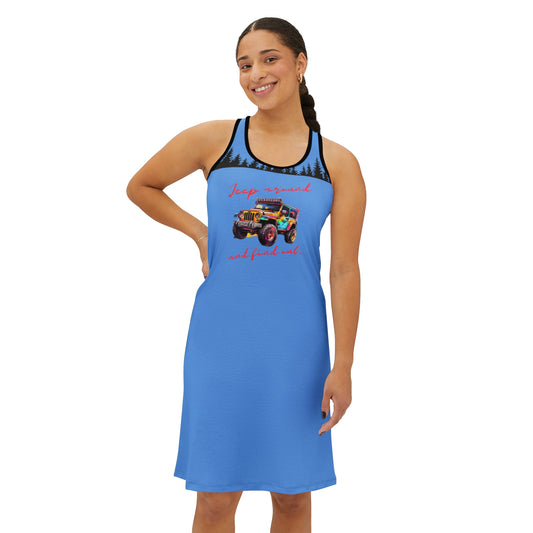 Women's Jeep around and find out Blue Racerback Dress