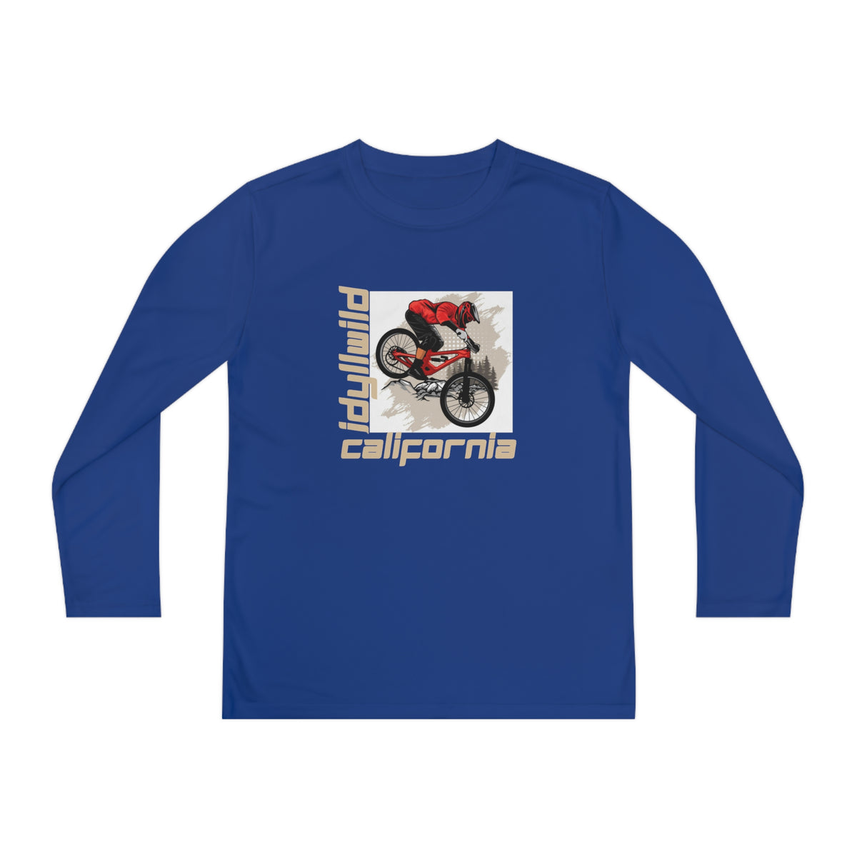 Idyllwild Mountain Biking Square II Youth Long Sleeve Competitor Tee