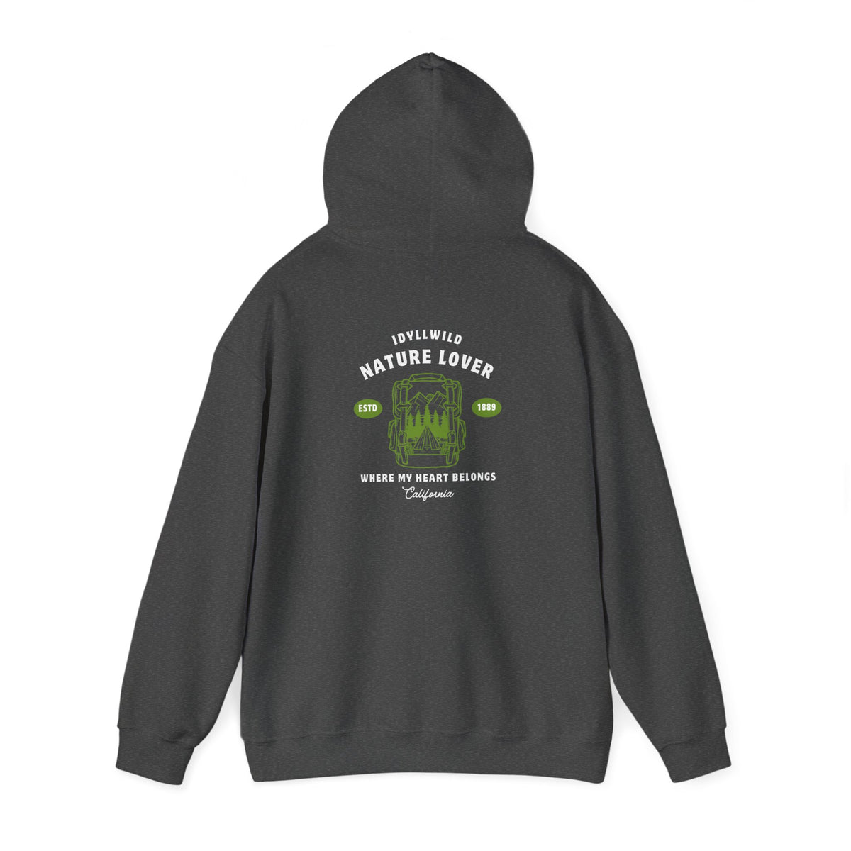 Idyllwild Nature Lover Established Green Hoodie