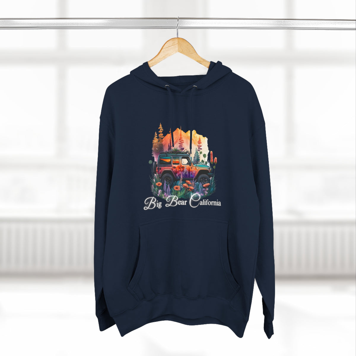 Big Bear Jeep Floral Hoodie
