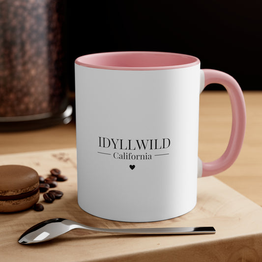 Accent Coffee Mug, 11oz Idyllwild California Heart