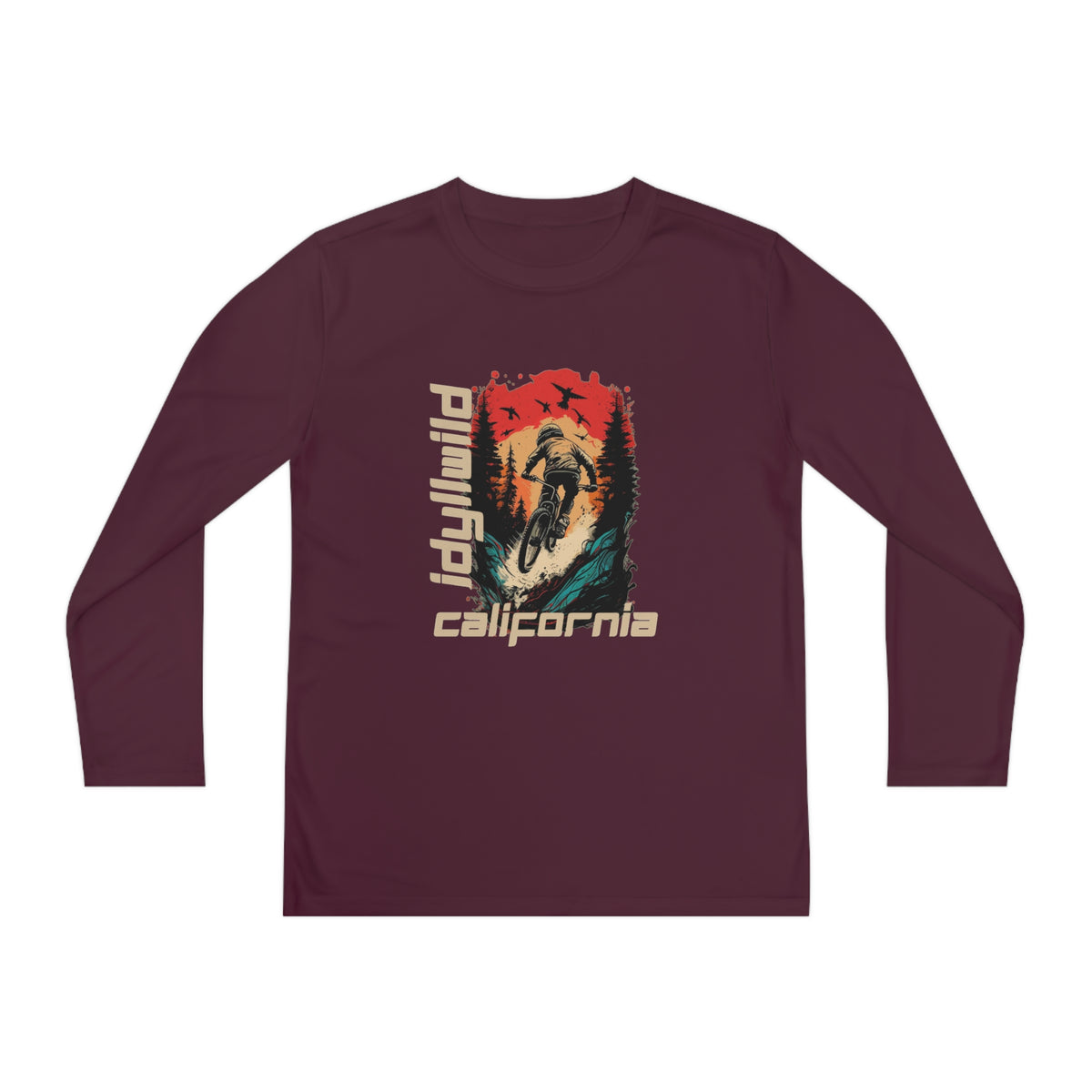 Idyllwild Mountain Biking Youth Long Sleeve Competitor Tee