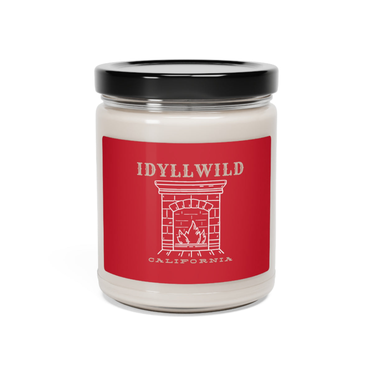 Scented Soy Candle, 9oz Idyllwild Fireplace Candle Red Label